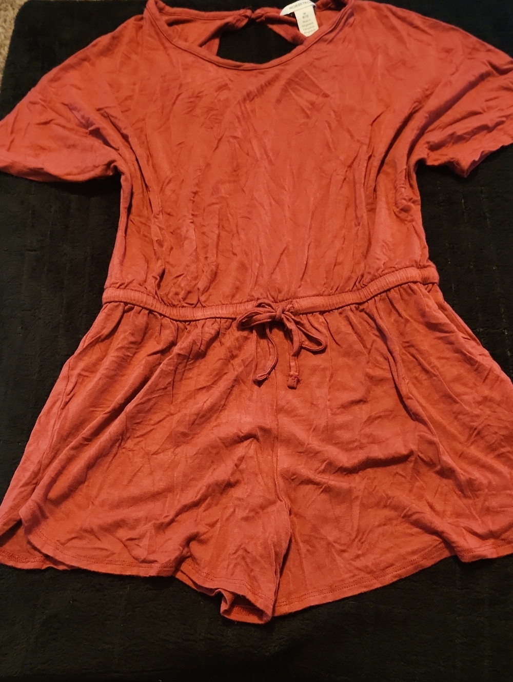 $3/Bundled- Nordstrom Girls Rust Red Short Sleeve Romper